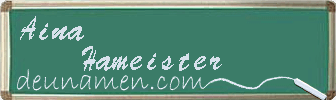 Aina Hameister Visitenkarte